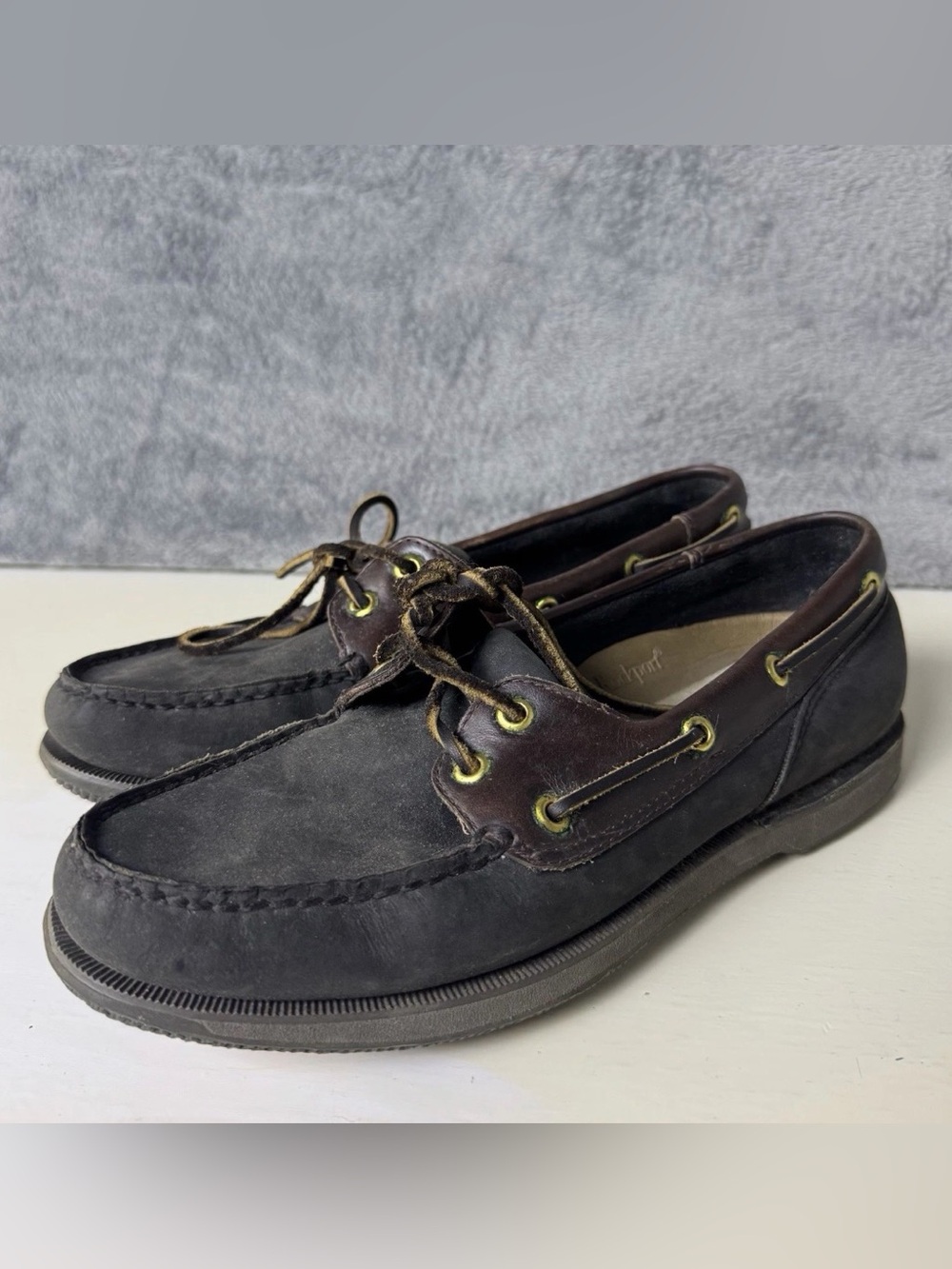 Rockport Boat Shoes Mens 9M Moccasins Leather Moc Toe Non Slip Nautical M5108